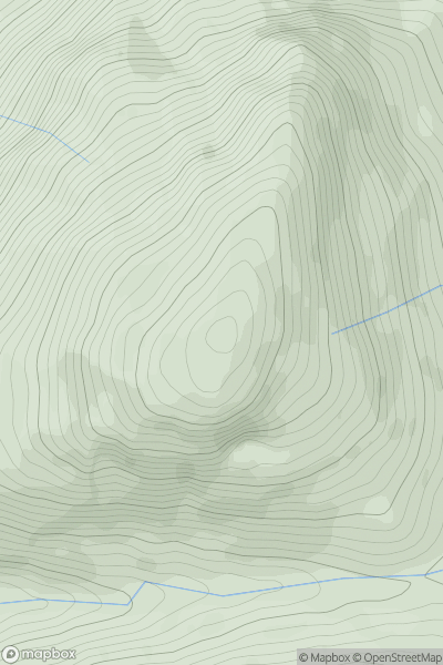 Thumbnail image for Meall Garbh [Glen Etive to Glen Lochy] [NN167367] showing contour plot for surrounding peak